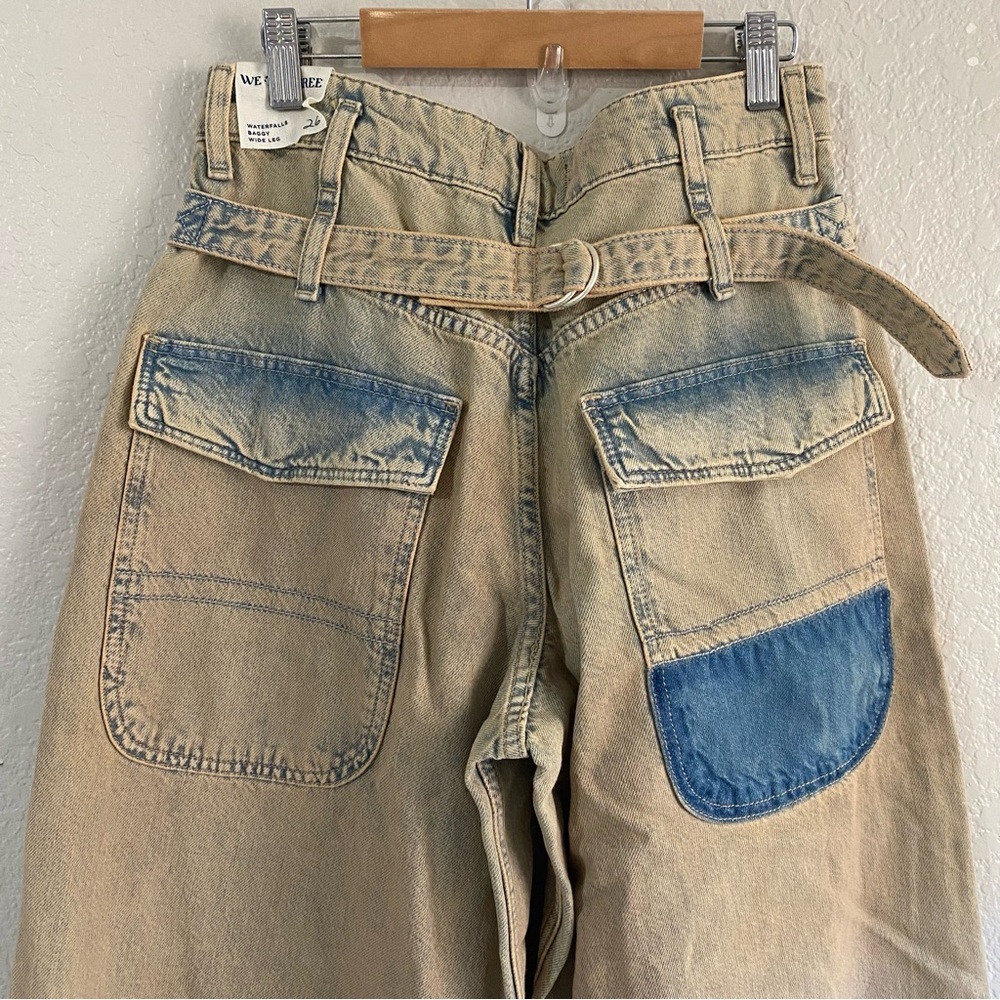 Free People WE THE FREE Waterfalls Baggy Wide Leg Jeans NEW - Picture 15 of 17